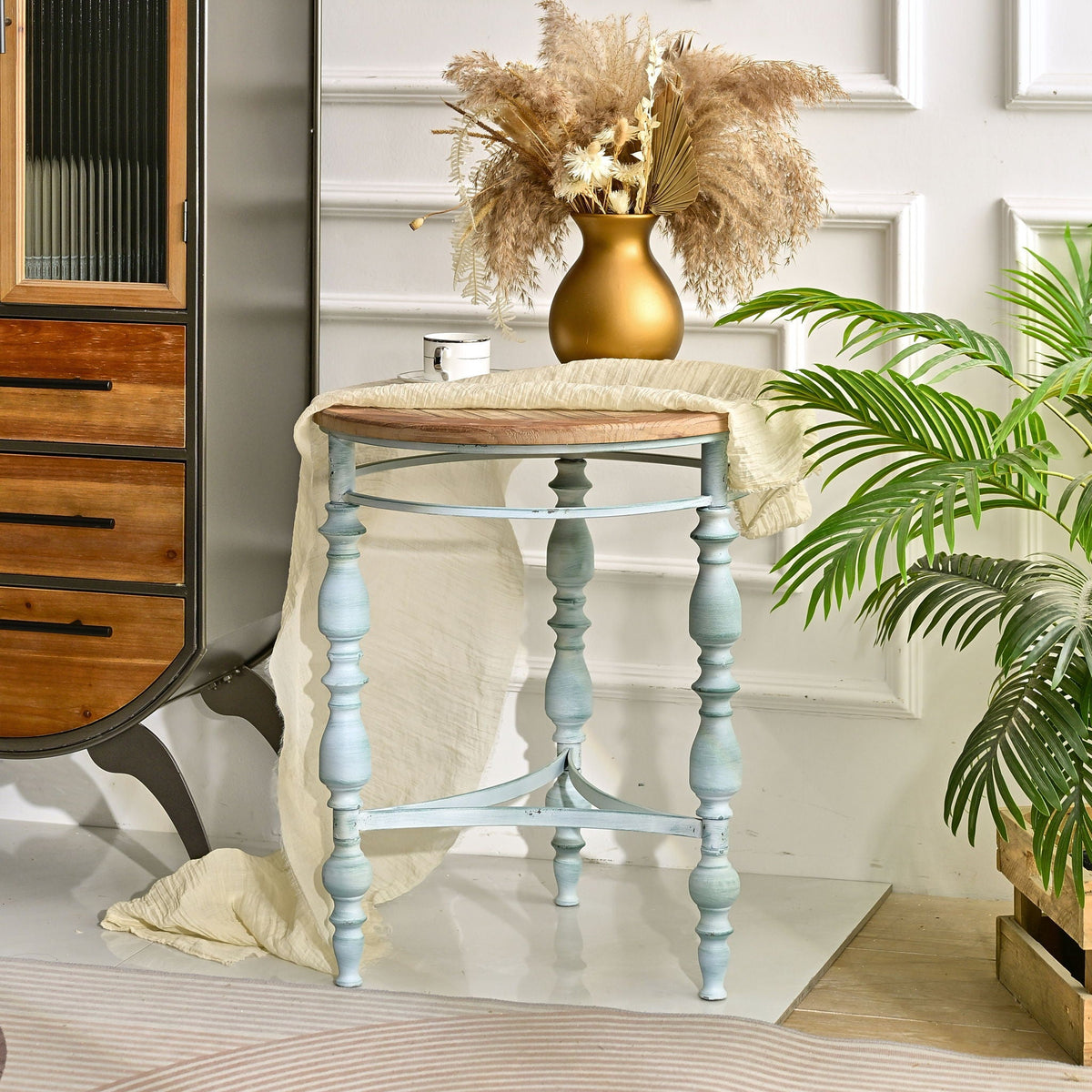 Round Top Carved Table For Living Room, photo 6 of 14