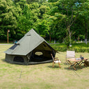 Oxford Bell Tent 13.1FT with Stove Jack for Family Camping