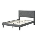 Upholstered Platform Bed Frame With Headboard, Wood Slat Support by Unique Piece Furniture