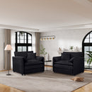 Oversized Chenille Accent Chair Set of 2