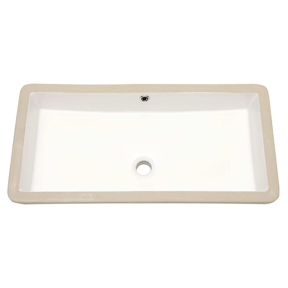 Modern Rectangular Undermount Bathroom Sink With Overflow Ceramic, photo 2 of 20