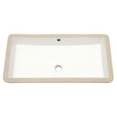 Modern Rectangular Undermount Bathroom Sink With Overflow Ceramic by HouseOfZazla