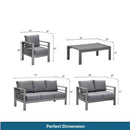 Outdoor Patio Set, All-Weather & Thick Cushions by HouseOfZazla