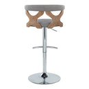 Modern Adjustable Swivel Barstool With Padded Seat Set of 2 by Unique Piece Furniture