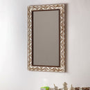 29.13"×47.24" Rectangular Carved Leaf Wall Mirror