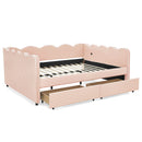 Queen Size Cozy Gingham Daybed with Two Storage Drawers and USB Port by HouseOfZazla