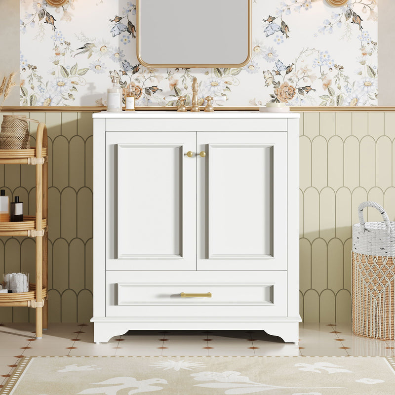 Bathroom Vanity With Sink, Cabinet & 2 Soft Closing Doors & Adjustable Shelf, photo 13 of 50