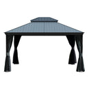 12'x14' Hardtop Gazebo with Resin Roof and Drainage Gutters by HouseOfZazla