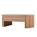 Lift Top Coffee Table With Hidden Compartment, Modern Oval Lift Tabletop For Home Living Room by HouseOfZazla
