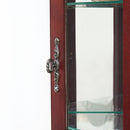 Corner Curio Cabinet With Lights, Adjustable Tempered Glass Shelves, Mirrored Back, Display Cabinet (E26 Light Bulb Not Included) by HouseOfZazla