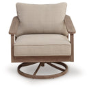 Harmony Headlands - Swivel Lounge With Cushion - Natural / Gray by Unique Piece Furniture