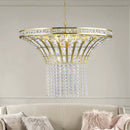8-Light 23.6' Wide Crystal Waterfall Chandelier