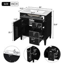 Bathroom Vanity With Top Sink, 2 Drawers & Tip Out Drawer by HouseOfZazla