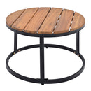 6-Piece Outdoor Sectional Sofa Set with Round Nesting Coffee Tables and Seating Sofa with Cushions for Patio, Porch and Garden (Grey)