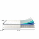 12'' Hybrid Mattress With Pocket Springs And Memory Foam, Medium Firm Support - White - Queen by HouseOfZazla