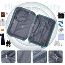 Luggage Sets 6 Piece with Duffel Bags Hardside Expandable Suitcases Misty Blue