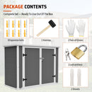 Horizontal Outdoor Storage Shed with Ramp & Hydraulic Lid