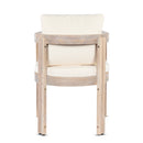 7 Pieces Acacia Wood Outdoor Dining Set with Cream Cushions by HouseOfZazla