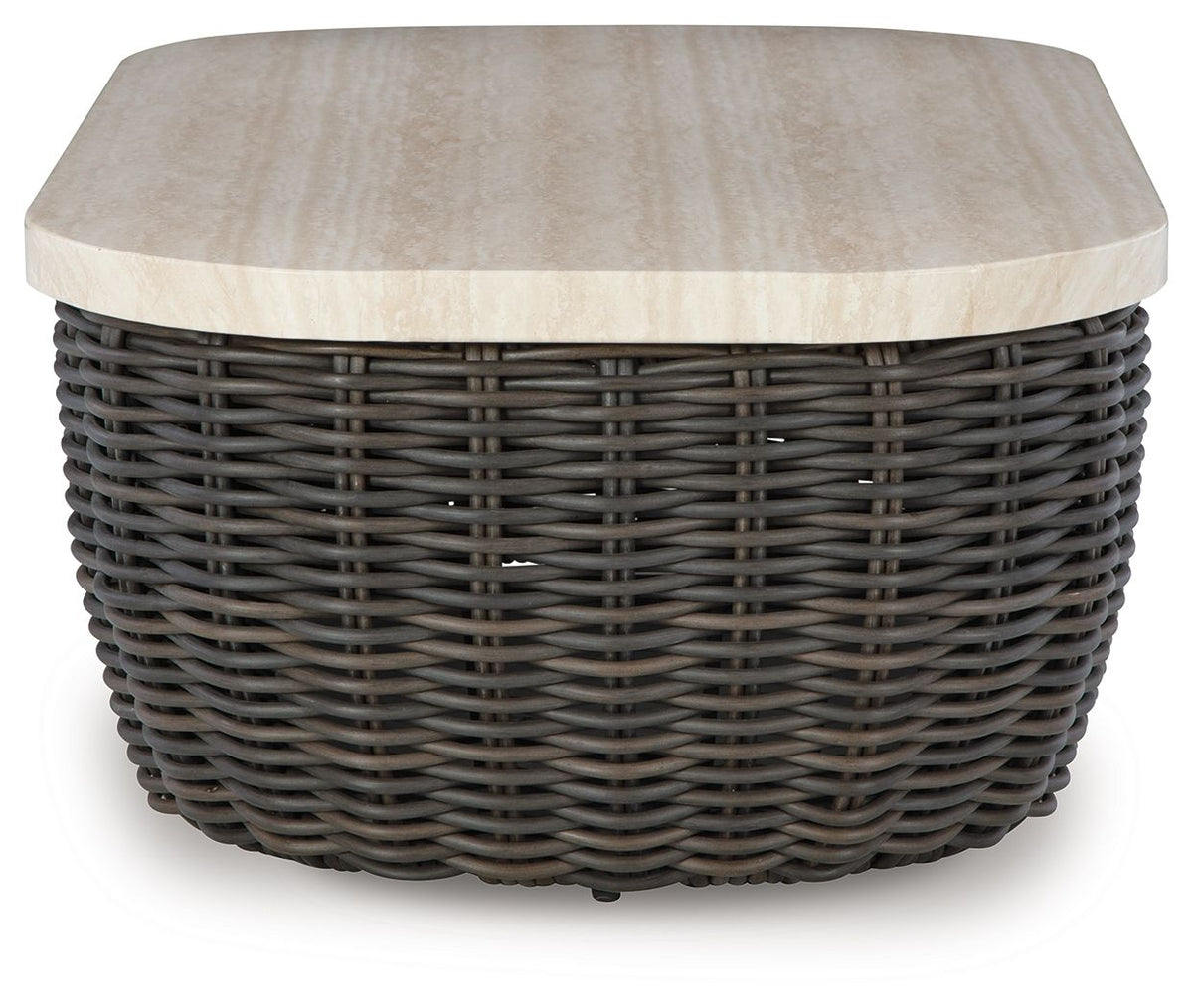 Kimora - Rectangular Cocktail Table - Beige / Dark Brown, photo 2 of 6
