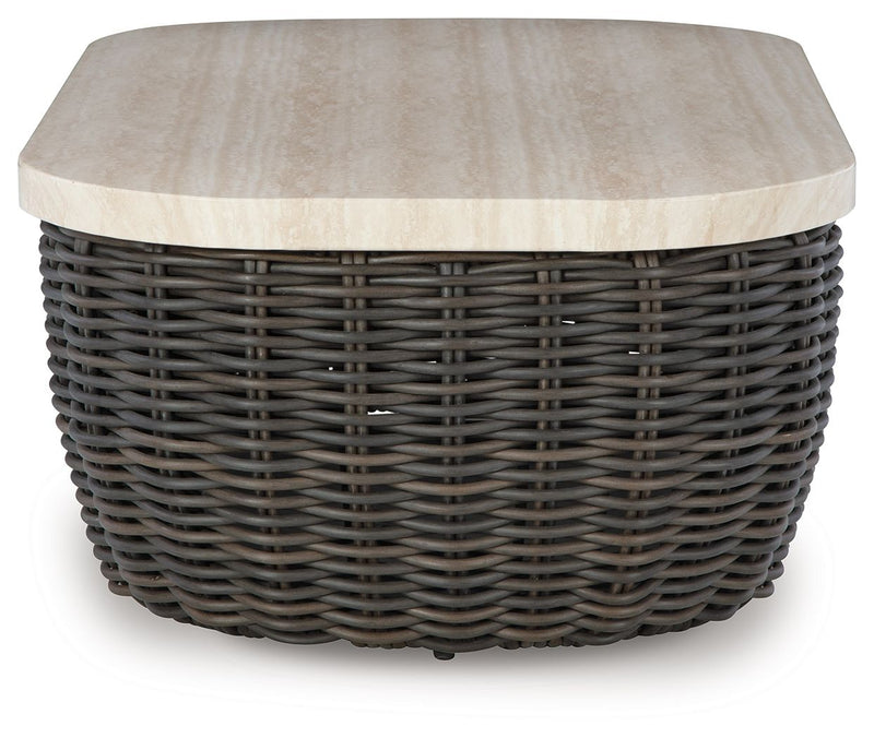 Kimora - Rectangular Cocktail Table - Beige / Dark Brown, photo 2 of 6