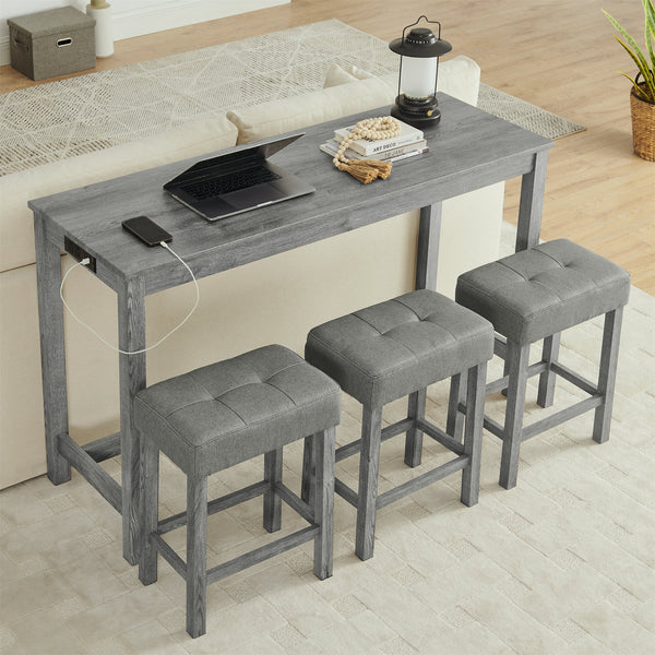 59 Inch Bar Table and Chair Set, photo 2 of 10