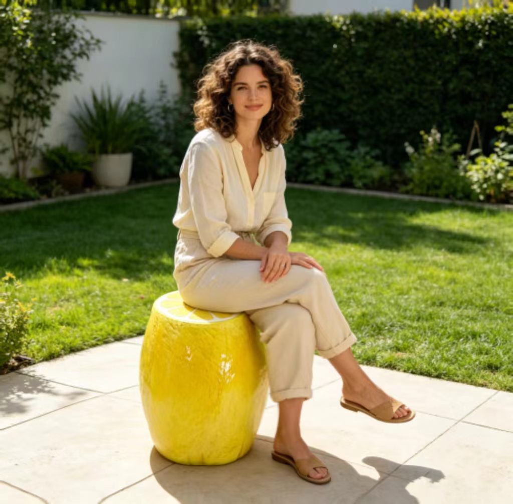 Yellow Lemon Fruit Stool, photo 5 of 10