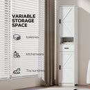 69" H Tall Bathroom Storage Cabinet with 2 Barn Doors and 1 Drawer