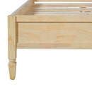 King Size Wood Platform Bed Frame with Classic Panel Headboard by HouseOfZazla