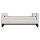 Thomas - Raised Arm Accent Bench - Ivory