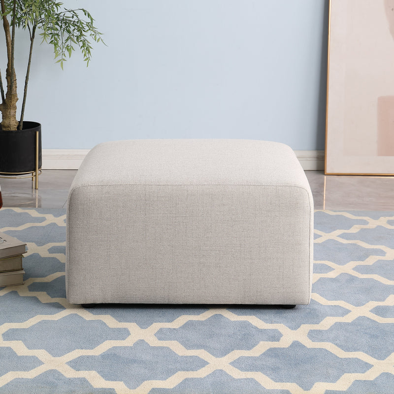 No Assembly Required Black Sofa Ottoman