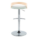 Grotto - Contemporary Adjustable Barstool, Swivel With Rounded T Footrest (Set of 2) by HouseOfZazla