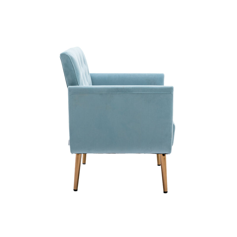 Accent Chair, leisure single sofa with Rose Golden feet