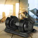 22Lbs Adjustable Dumbbell Steel And Plastic - Black by HouseOfZazla