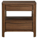 Verona - 2 Drawer Bedside Table With Hidden Storage - Walnut