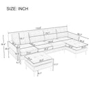 Modern L - Shape Convertible Sectional Sofa With Movable Ottoman by Unique Piece Furniture