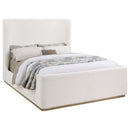 Vindra - Queen Sleigh Bed - Cream by HouseOfZazla
