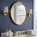 Jardin - Single Light Wall Sconce With Clear Ribbed Satin - Clear / Gold by HouseOfZazla