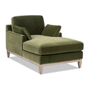 Pasadena - Modern Farmhouse Chaise Lounge Chair - Olive Green by HouseOfZazla