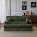 Double Chaise Lounge Chair, Oversized Upholstered Sleeper Cloud Couch