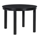 5-Piece Multifunctional Dining Table Set, Farmhouse Dining Set with Extendable Round Table,Two Small Drawers and 4 Upholstered Dining Chairs for Kitchen and Dining Room (Black)