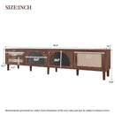 TV Stand With App-Controlled LED Lights, 2 Drawers & Door Storage by HouseOfZazla