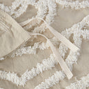 Full/Queen 3 Piece Tufted Cotton Duvet Cover Set