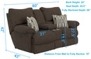 Lenny - Power Lay Flat Reclining Console Loveseat