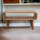 Solid Wood Media Unit, Open Slot, Oak-ish