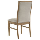 Dreydon - 7 Piece Dining Set With Upholstered Chairs - Light Brown by HouseOfZazla