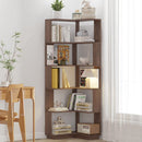 6-Tier L-Shaped Corner Bookshelf with Anti-Tip Safety Kit