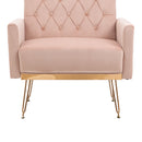 Accent Chair, leisure single sofa with Rose Golden feet