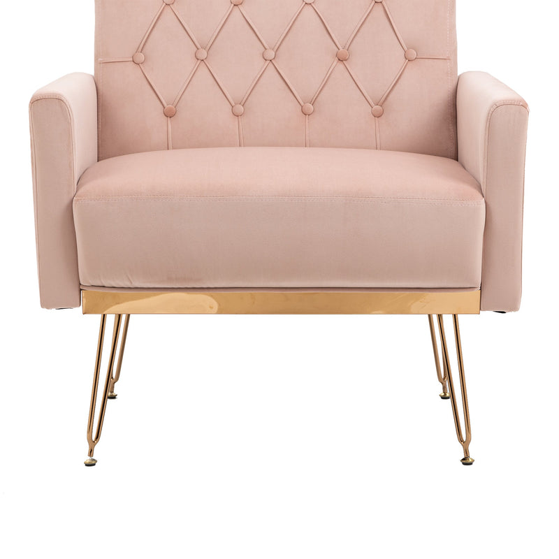 Accent Chair, leisure single sofa with Rose Golden feet