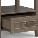 Lev - End Table With Bottom Drawer - Smoky Brown by HouseOfZazla