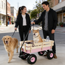 Outdoor All Terrain Garden Wagon with Wooden Railings and Pneumatic Tires by HouseOfZazla
